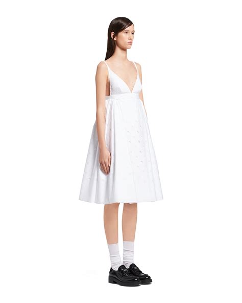 prada white dress bandage|Prada.